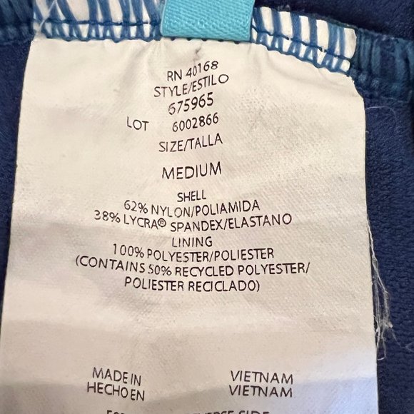 Beach Betty Blue Colorblock One-Piece Swim Suit Size Medium - Picture 6 of 6